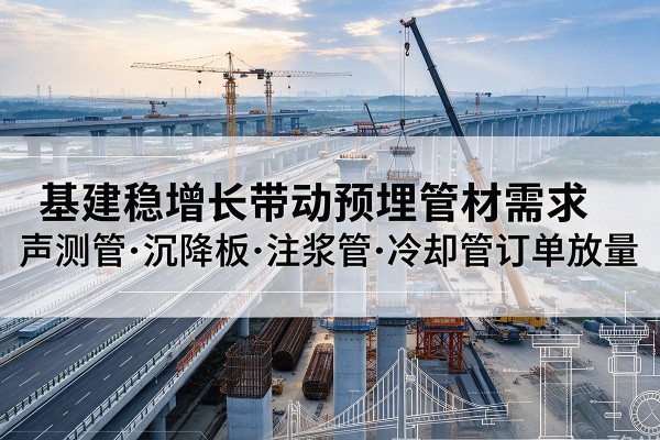全椒基建稳增长带动预埋监测管材需求，声测管、沉降板、注浆管订单持续放量